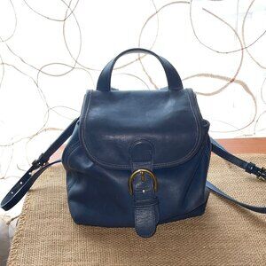 Vintage Coach Blue Leather Backsac